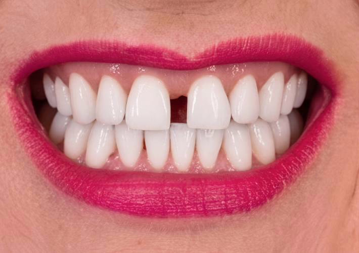 Espace entre les dents corrigé visuellement par WellaSmile